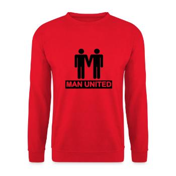 Man United - Unisex Sweatshirt - red - Front - Alina (178cm) & Michal (187cm)