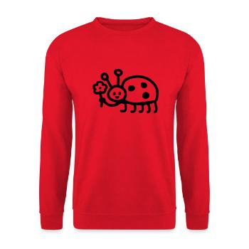 Ladybug - Flower - Line - Unisex Sweatshirt - red - Front - Alina (178cm) & Michal (187cm)