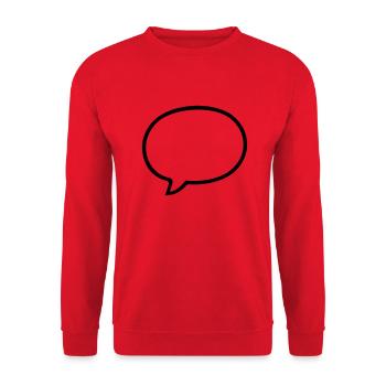 Conception de bande dessinée de bulle de discours - Sweat-shirt Unisexe - rouge - Devant - Alina (178cm) & Michal (187cm)