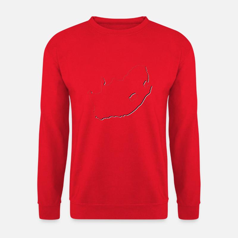 Südafrika Landkarte - Schatten - Unisex Pullover - Rot