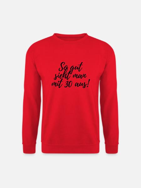 30. Geburtstag - Unisex Pullover - Rot