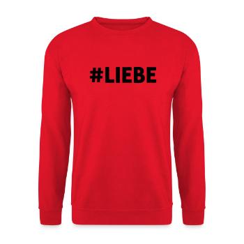 #LIEBE - Unisex Pullover - Rot - Vorne - Alina (178cm) & Michal (187cm)