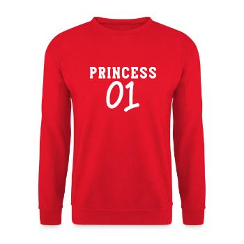 Prinzessin 01 - Unisex Pullover - Rot - Vorne - Alina (178cm) & Michal (187cm)