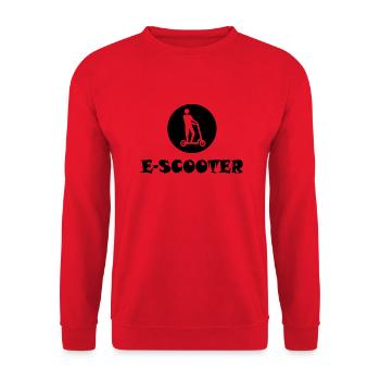E-Scooter E-Roller Scooter - Unisex Pullover - Rot - Vorne - Alina (178cm) & Michal (187cm)
