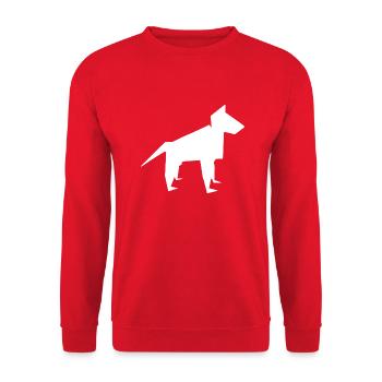 Dog Silhouette Dog Owner Gift - Unisex Sweatshirt - red - Front - Alina (178cm) & Michal (187cm)