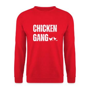 Gang de poulets - Sweat-shirt Unisexe - rouge - Devant - Alina (178cm) & Michal (187cm)