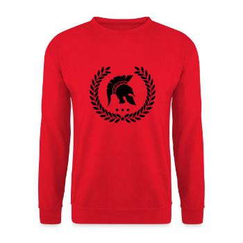 spartaner - Unisex Pullover - Rot - Vorne - Alina (178cm) & Michal (187cm)