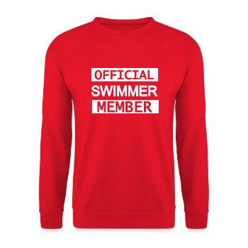 Triathlon Swim Bike Run Marathon - Unisex Sweatshirt - red - Front - Alina (178cm) & Michal (187cm)