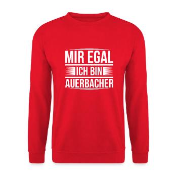 Mir egal Auerbach - Unisex Pullover - Rot - Vorne - Alina (178cm) & Michal (187cm)