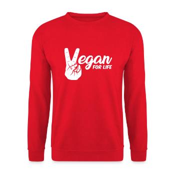 Vegan 112 - Unisex Sweatshirt - red - Front - Alina (178cm) & Michal (187cm)