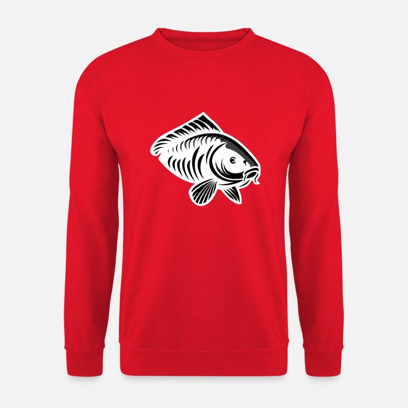 Carp modern white - Unisex Sweatshirt - red