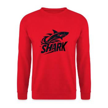 Shark - Unisex Pullover - Rot - Vorne - Alina (178cm) & Michal (187cm)