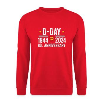 Normandy D-Day 80th Anniversary 1944 2024 - Unisex Sweatshirt - red - Front - Alina (178cm) & Michal (187cm)