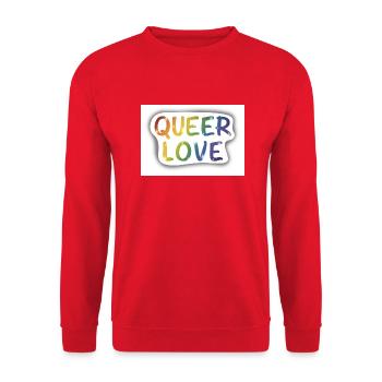 Queer love - Sweat-shirt Unisexe - rouge - Devant - Alina (178cm) & Michal (187cm)