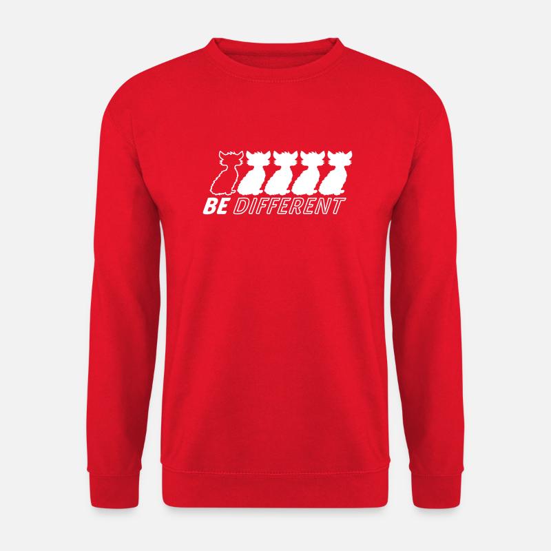Be Different Katzen Freunde Anders Besonders Sein - Unisex Pullover - Rot