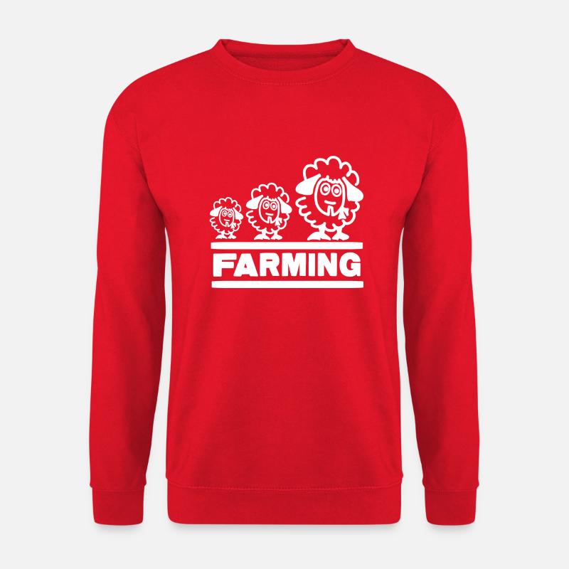 Farmer Evolution Mouton - Sweat-shirt Unisexe - rouge