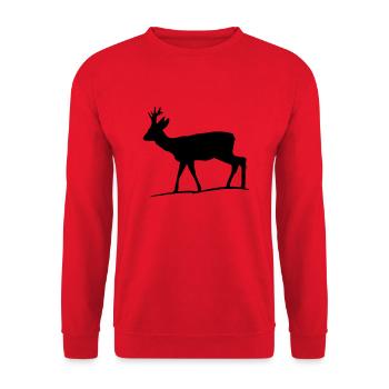 rehbock - Unisex Pullover - Rot - Vorne - Alina (178cm) & Michal (187cm)