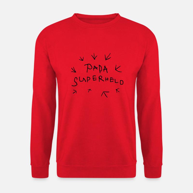 Papa Superheld Vatertag - Unisex Pullover - Rot