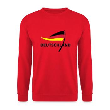 Deutschland - Unisex Pullover - Rot - Vorne - Alina (178cm) & Michal (187cm)