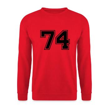 74 - Unisex Sweatshirt - red - Front - Alina (178cm) & Michal (187cm)