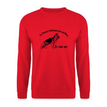 470 deutscher Schäferhund geht nicht Gassi - Unisex Pullover - Rot - Vorne - Alina (178cm) & Michal (187cm)