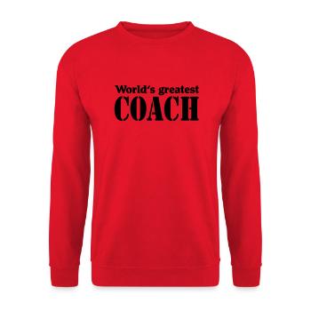 World's greatest Coach - Sweat-shirt Unisexe - rouge - Devant - Alina (178cm) & Michal (187cm)