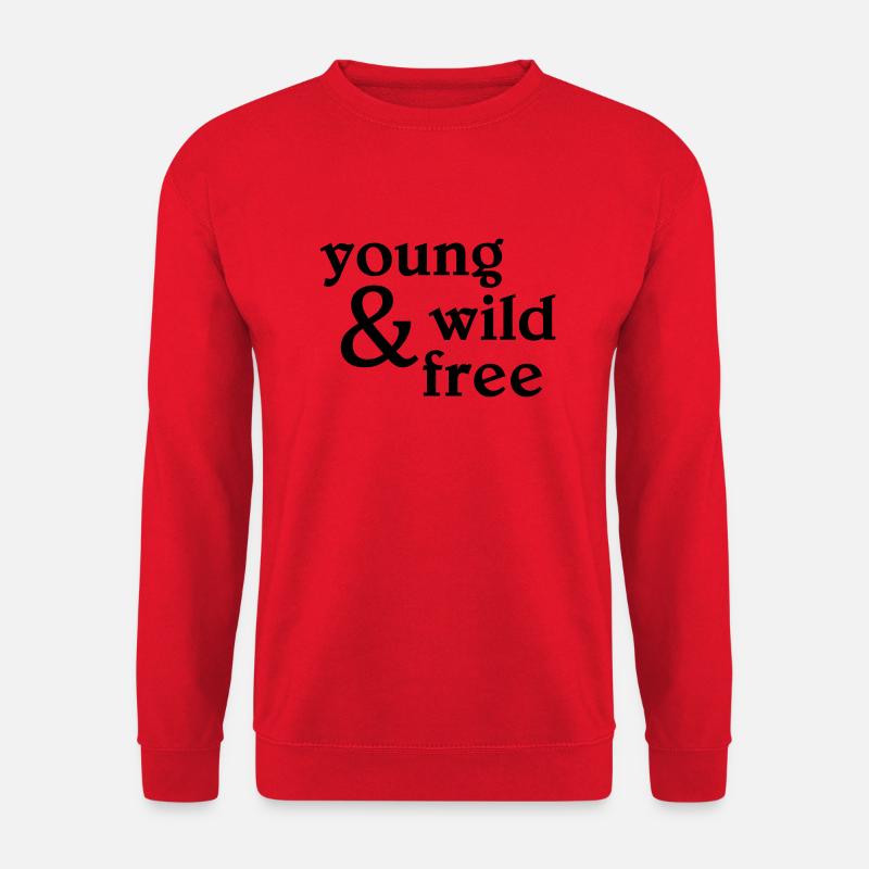 young, wild and free - Unisex Sweatshirt - red