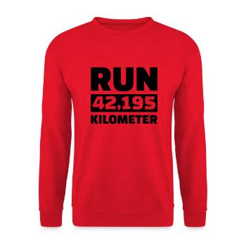 Marathon - Unisex Sweatshirt - red - Front - Alina (178cm) & Michal (187cm)