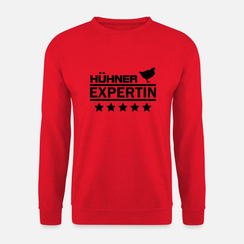hühner expertin - Unisex Pullover - Rot