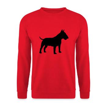 bullterrier silhouette dog - Unisex Pullover - Rot - Vorne - Alina (178cm) & Michal (187cm)