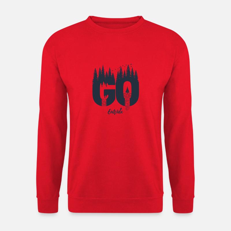 Go outside - Unisex Pullover - Rot