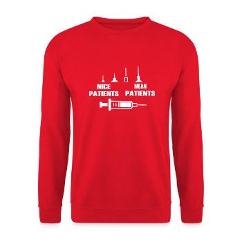 Infirmière de nurse Docteur - Sweat-shirt Unisexe - rouge - Devant - Alina (178cm) & Michal (187cm)