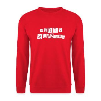 Joyeux Quizmas - Sweat-shirt Unisexe - rouge - Devant - Alina (178cm) & Michal (187cm)