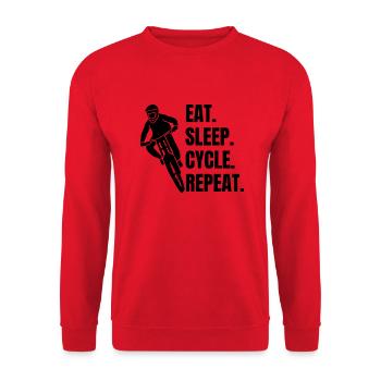 Bicycle Mountain Bike Cycling Cycling Tour Cycling - Unisex Sweatshirt - red - Front - Alina (178cm) & Michal (187cm)