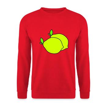 lemons - Unisex Sweatshirt - red - Front - Alina (178cm) & Michal (187cm)