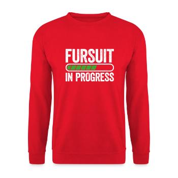 Fursuit in the works – Soon the time has come! - Unisex Sweatshirt - red - Front - Alina (178cm) & Michal (187cm)