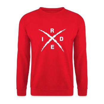 Chevaucher - Sweat-shirt Unisexe - rouge - Devant - Alina (178cm) & Michal (187cm)
