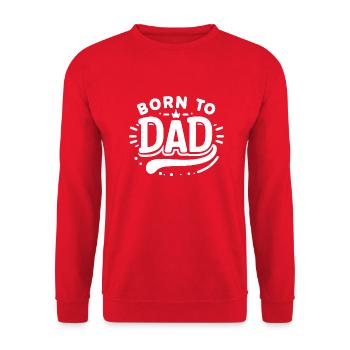 Born to Dad - Unisex Sweatshirt - red - Front - Alina (178cm) & Michal (187cm)