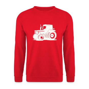 Tractor - Unisex Sweatshirt - red - Front - Alina (178cm) & Michal (187cm)