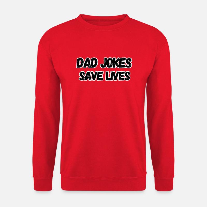 Dad Jokes Save Lives - Unisex Sweatshirt - red
