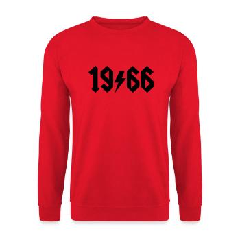 1966 - Sweat-shirt Unisexe - rouge - Devant - Alina (178cm) & Michal (187cm)