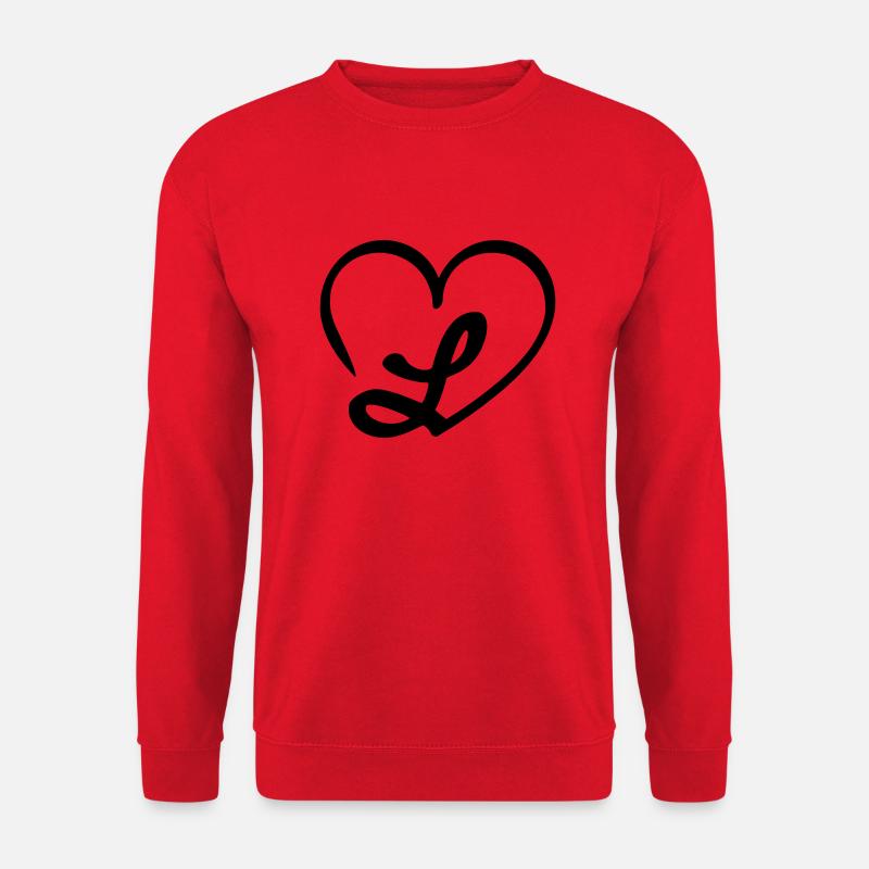 Liebe Buchstabe L - Unisex Pullover - Rot
