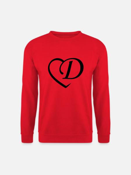 Liebe Buchstabe D - Unisex Pullover - Rot