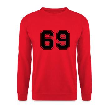 69 - Unisex Sweatshirt - red - Front - Alina (178cm) & Michal (187cm)