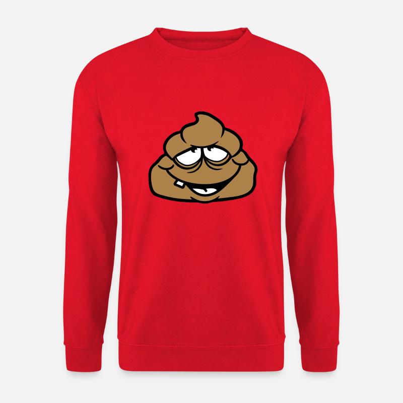 scheisse kot ekelig gesicht haufen haeufchen kacke - Unisex Pullover - Rot