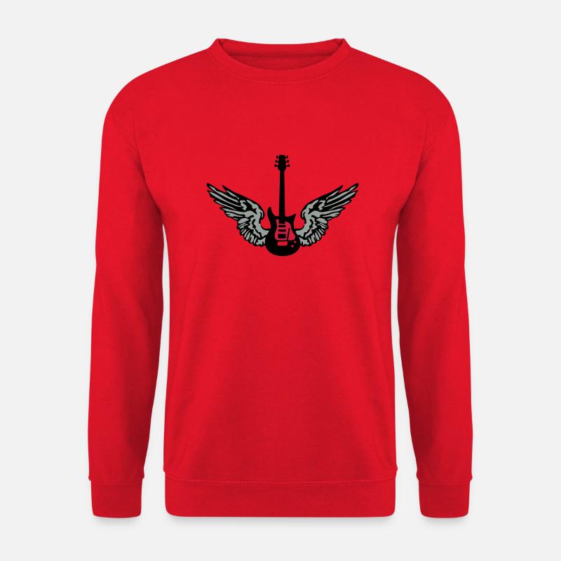 guitar_wings_042013_a_3c - Unisex Sweatshirt - red