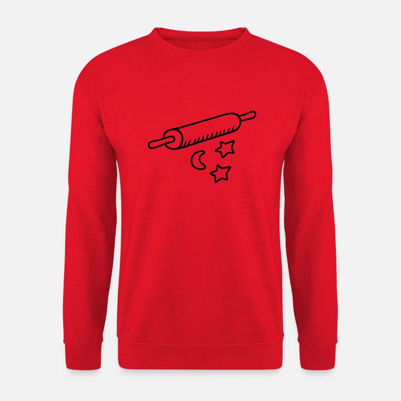 Baking Cookies - rolling pin - Unisex Sweatshirt - red