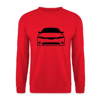 JDM Car eyes FN2 | T-shirts JDM - Sweat-shirt Unisexe - rouge - Devant - Alina (178cm) & Michal (187cm)