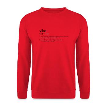 vibe definition - Unisex Pullover - Rot - Vorne - Alina (178cm) & Michal (187cm)