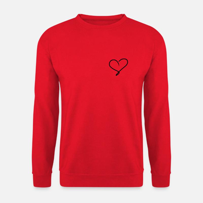 heart herz - Unisex Pullover - Rot